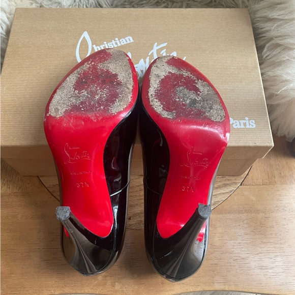 Christian Louboutin Ron Ron 100 Patent Calf - Black size 37.5 - Picture 7 of 12
